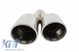 Body Kit Exhaust Muffler Tip LEFT M-Technik suitable for BMW E60 LCI 5 Series 2007-2010 with PDC 18mm-image-6039096