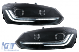 Body Kit Fari Fanali posteriori LED Dynamic per VW Polo 6R 09-17 Paraurti Minigonne laterali-image-6043330