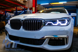 Body Kit für BMW 7er G12 15-02.19 Stoßstange Auspuff M-Tech M-Technik Sport Look-image-6032303