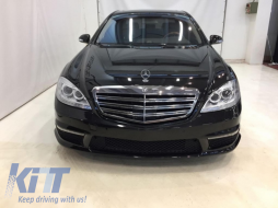 Body Kit für Mercedes S W221 05-11 Stoßstange Luftverteiler SWB S63 S65 Look-image-6036472