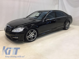 Body Kit für Mercedes S W221 05-11 Stoßstange Luftverteiler SWB S63 S65 Look-image-6036473