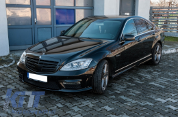 Body Kit für Mercedes S W221 05-11 Stoßstange Luftverteiler SWB S63 S65 Look-image-6036500