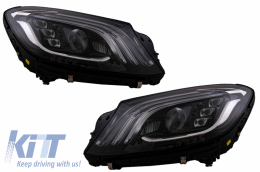 Body Kit für Mercedes S W222 Facelift 13-06.17 S63 Look Stoßstange LED Licht-image-6060033