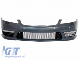 Body Kit für Mercedes W221 05-11 S65 Look Kühlergrill Schwarze Seitenschweller-image-6029562