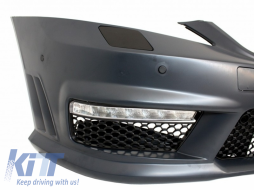 Body Kit für Mercedes W221 05-11 S65 Look Kühlergrill Schwarze Seitenschweller-image-6029564