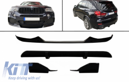 Body Kit Front Bumper Lip and Air Diffuser suitable for BMW X5 F15 (2014-2018) Aero Package M Technik Sport Piano Black-image-6054259