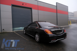 
Body kit lökhárítóval, Mercedes W222 S-osztály 13-17 modellekhez, Facelift hűtőrács küszöb spoiler, hosszú tengelytávhoz-image-6056622