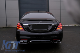 
Body kit lökhárítóval, Mercedes W222 S-osztály 13-17 modellekhez, Facelift hűtőrács küszöb spoiler, hosszú tengelytávhoz-image-6056624