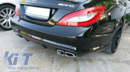 Body Kit para Mercedes Clase S W221 2005-2011 Rejilla central Negro brillante Consejos-image-6030256