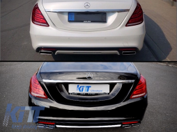 Body Kit Paraurti per Mercedes W222 S-Class 13-17 Diffusore Marmitte S63 Look-image-6017788