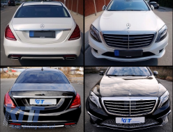 Body Kit Paraurti per Mercedes W222 S-Class 13-17 Diffusore Marmitte S63 Look-image-6017789