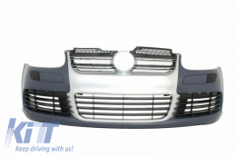 Body Kit Pare-Chocs pour VW Golf 5 V 03-07 R32 Look Grille Aluminium Brossé-image-6050678