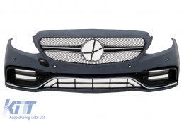 Body Kit per Mercedes C W205 Berlina 14-18 Paraurti Punte di scarico Minigonne-image-6105434