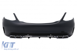 Body Kit per Mercedes C W205 Berlina 14-18 Paraurti Punte di scarico Minigonne-image-6105441