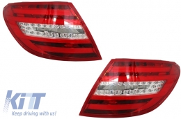 Body Kit per Mercedes W204 07-14 Facelift C63 Look Paraurti xeno Fanali Fari LED-image-6002771