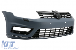 Body Kit per VW Golf 7 VII 12-17 Paraurti griglie Gonne Laterali Diffusore R-line Look-image-5988635