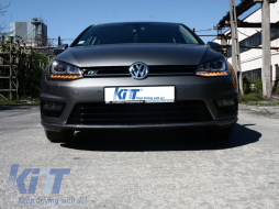 Body Kit per VW Golf 7 VII 12-17 Paraurti griglie Gonne Laterali Diffusore R-line Look-image-6008250