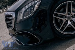 Body Kit pour MERCEDES S W222 Facelift 13-06.17 Échappement Pare-Choc S63 Look-image-6092636