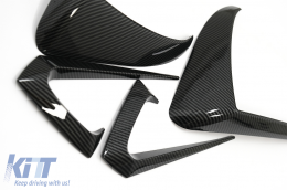 Body Kit pour Tesla modèle 3 17+ Lèvre pare-chocs avant Diffuseur Jupes latérales Carbone Look-image-6086847