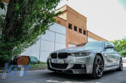 Body Kit Splitter anteriore Diffusore Doppio per BMW 3 F30 11-19 M-Performance Look-image-6077451