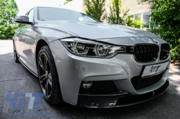 Body Kit Splitter anteriore Diffusore Doppio per BMW 3 F30 11-19 M-Performance Look-image-6077452