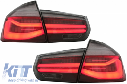 Body Kit suitable for BMW 3 Series F30 (2011-2019) with LED Taillights Dynamic Sequential Turning Light EVO II M3 CS Design with Dual Twin Exhaust Muffler Tips Carbon-image-6065200