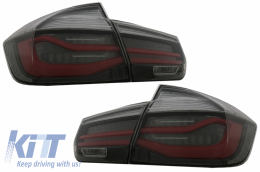 Body Kit suitable for BMW 3 Series F30 (2011-2019) with LED Taillights Dynamic Sequential Turning Light EVO II M3 CS Design with Dual Twin Exhaust Muffler Tips Carbon-image-6065203