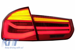 Body Kit suitable for BMW 3 Series F30 (2011-2019) with LED Taillights Dynamic Sequential Turning Light and Dual Twin Exhaust Muffler Tips Carbon-image-6065218