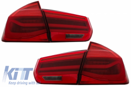 Body Kit suitable for BMW 3 Series F30 (2011-2019) with LED Taillights Dynamic Sequential Turning Light and Dual Twin Exhaust Muffler Tips Carbon-image-6065219