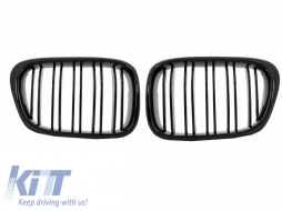 Body Kit suitable for BMW 5 Series E39 (1997-2003) Double Outlet M5 Design with Fog Lights Chrom and Central Grilles Piano Black-image-6000007