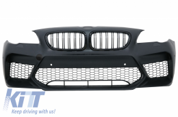 Body Kit suitable for BMW 5 Series F10 (2011-2017) Bumper with Side Skirts and Dual Twin Exhaust Muffler Tips Carbon Fiber M5 Design-image-6057162