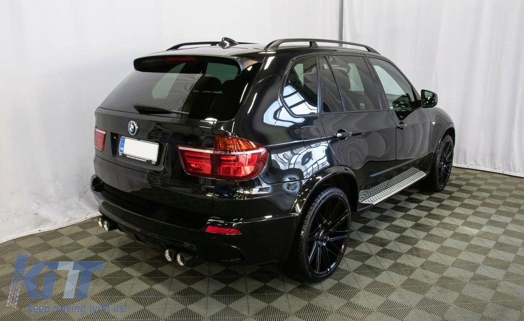Body Kit suitable for BMW X5 E70 (2007-2013) with Dual Twin Exhaust Muffler  Tips Carbon Fiber Matte X5M M Design 