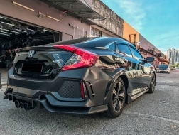 Body Kit suitable for Honda Civic MK10 FC FK (2016-Up) Sedan Type R Design with Exhaust System-image-6040900