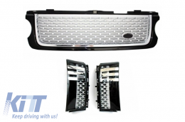 Body Kit suitable for Land Range Rover Vogue L322 (2002-2012) Black Silver Grille Edition Autobiography Design-image-6006295