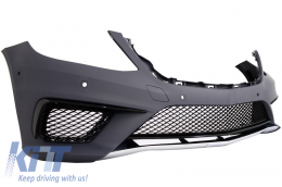 Body Kit suitable for MERCEDES Benz W222 S-Class (2013-06.2017) S65 Design with Exhaust Muffler Tips Black-image-6054622