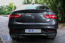 Body Kit suitable for Mercedes GLE Coupe C292 Sport Line (2015-2019) with Black Muffler Tips-image-6068579