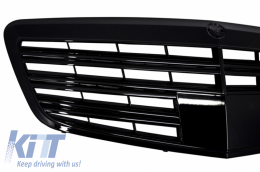 Body Kit suitable for Mercedes S-Class W221 (2005-2011) with Front Grille Piano Black and Exhaust Muffler Tips-image-6030215