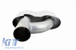 Body Kit suitable for Mercedes S-Class W221 (2005-2011) LWB Side Skirts Exhaust Muffler Tips-image-6041444