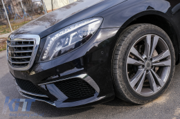 Body Kit suitable for Mercedes S-Class W222 (2013-06.2017) Long Version with Exhaust Muffler Tips S63 Design Chrome Special Edition-image-6091093