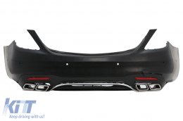 Body Kit suitable for Mercedes S-Class W222 Facelift (2013-06.2017) S63 Design with LED Lights-image-6060084