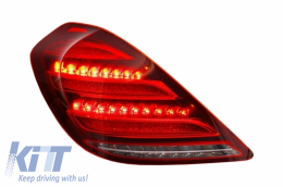 Body Kit suitable for Mercedes S-Class W222 Facelift (2013-06.2017) S63 Design with LED Lights-image-6060092