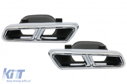 Body Kit suitable for Mercedes S-Class W222 (2013-06.2017) with Chrome Muffler Tips S65 Design-image-6090933