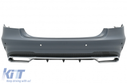 Body Kit suitable for Mercedes W212 E-Class Facelift (2013-up) E63 Design with Exhaust Muffler Tips-image-6020519