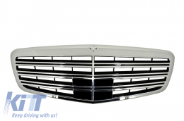 Body Kit suitable for Mercedes W221 S-Class (2005-2011) S63 S65 Design with Front Grille and Exhaust Muffler Tips-image-6063029