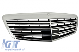 Body Kit suitable for Mercedes W221 S-Class (2005-2011) S63 S65 Design with Front Grille and Exhaust Muffler Tips-image-6063031