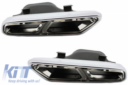 Body Kit with Exhaust Muffler Tips Chrome suitable for Mercedes S-Class W222 (2013-06.2017) S63 Design-image-6073924