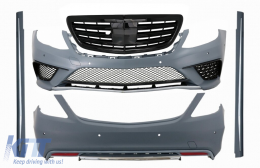 Body Kit with Front Grille Black suitable for Mercedes S-Class W222 (2013-06.2017) S63 Design