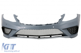 Body Kit with Front Grille Black suitable for Mercedes S-Class W222 (2013-06.2017) S63 Design-image-6073873