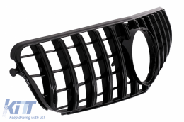 Body Kit with Front Grille Piano Black suitable for Mercedes C-Class W204 (2007-2014) Facelift C63 GT-R Panamericana Design-image-6075849