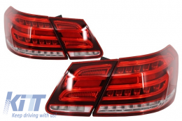 Body Kit with LED Headlights and Light Bar Taillights suitable for Mercedes E-Class W212 Facelift (2013-2016) E63 Design-image-6070377